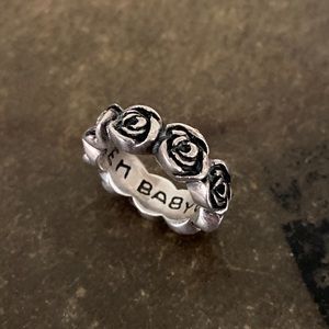 925 sterling silver queen baby eternity rose ring